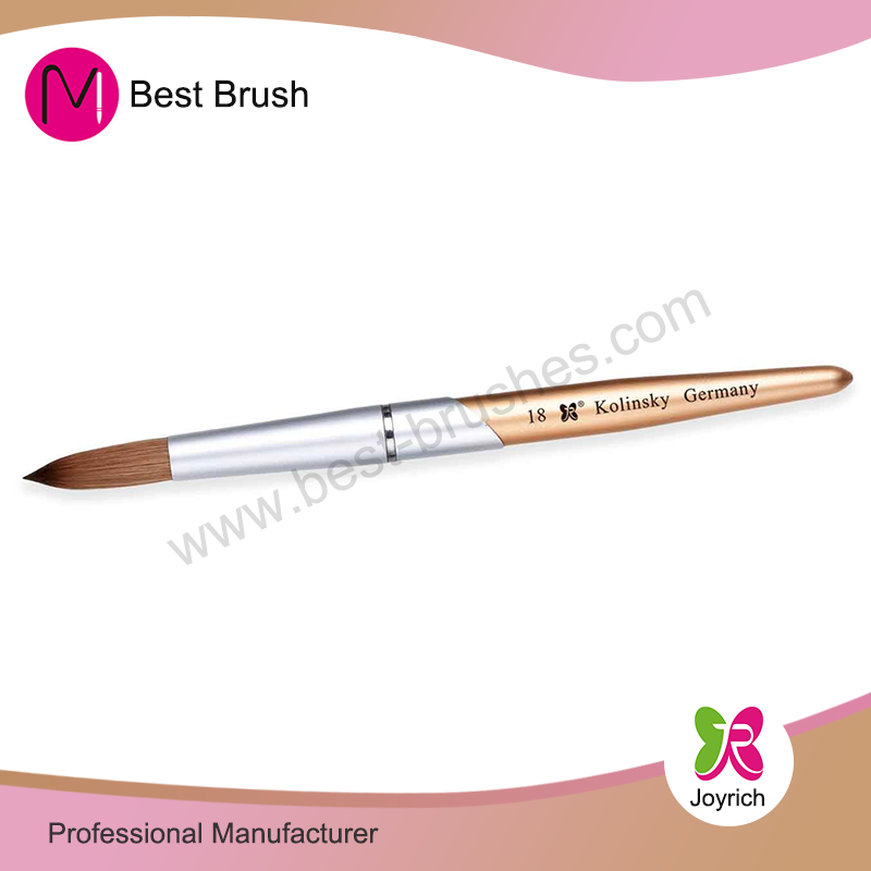 Hoʻopili nā gula Gold Kolinsky Acryic Nail Brush