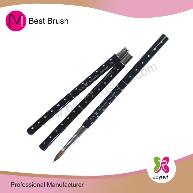 Kapaʻeleʻele lōʻihi Kolinsky Acrylic Nail Brush